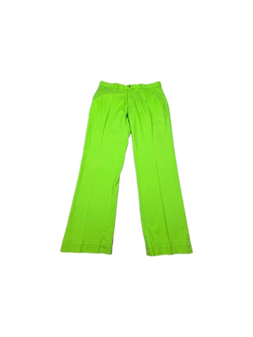 Men's Bright Green Straight-Leg Pants